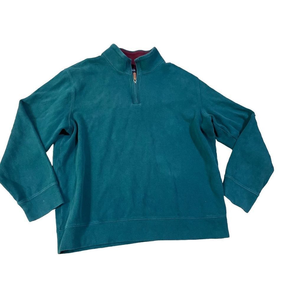 Vintage Lands‎ End Mens teal pull over size XL